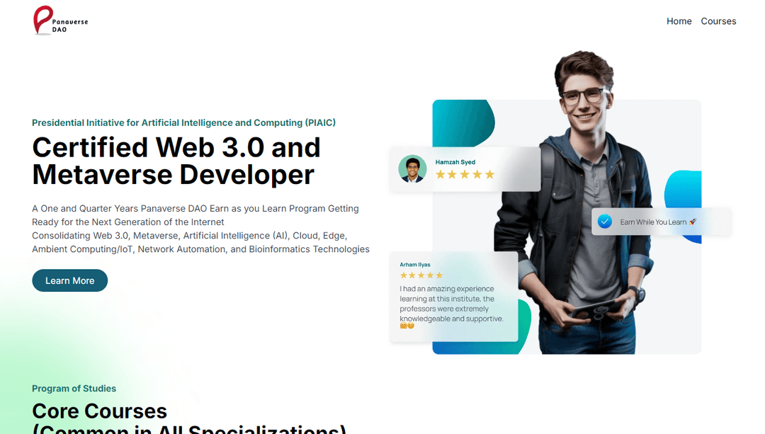 Panaverse Dao Landing Page